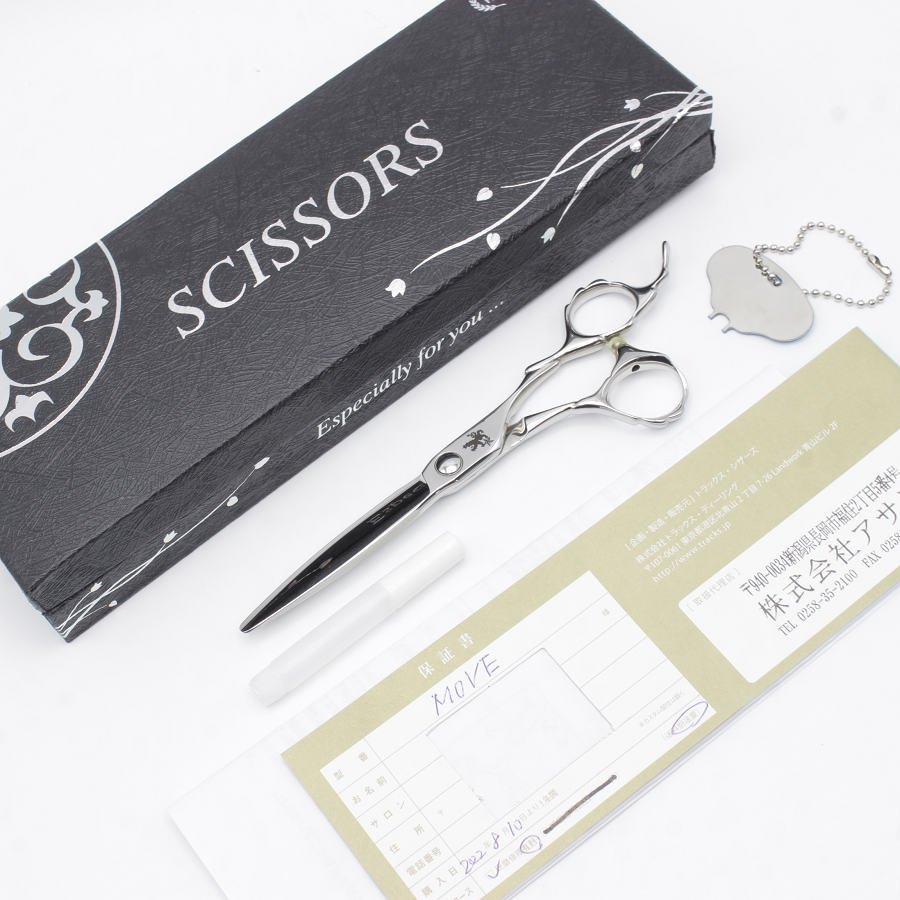 美品】トラックスシザーズ MOVE カットシザー 6インチ 笹刃 3Dハンドル  