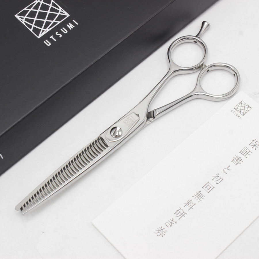 新品】内海シザー U&U SL24 セニング 6インチ メガネハンドル 30目L3段