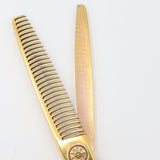 ハヤシシザース V-Thinning V-30RW-WH-6 ゴールドコーティング セニング 6インチ メガネハンドル 30目2段 約25%〜30% ディッシュホイールベアリング