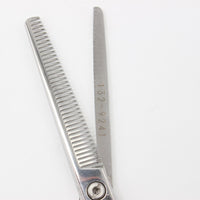 【美品】光シザー T-37 セニング 6インチ メガネハンドル 38目U溝 約25% ヒカリ