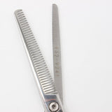 【美品】光シザー T-37 セニング 6インチ メガネハンドル 38目U溝 約25% ヒカリ
