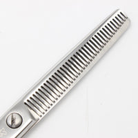 【美品】光シザー T-37 セニング 6インチ メガネハンドル 38目U溝 約25% ヒカリ