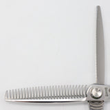 【美品】刃物屋トギノン クイーンサクセススター セニング 5.8インチ メガネハンドル 28目フラット/スリット 約20% シザー トギノン