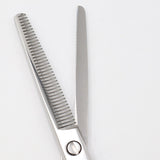 【美品】光シザー T-37 セニング 5.7インチ メガネハンドル 38目U溝 約25% ヒカリ