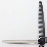 【美品】N.B.A.A. セニングスーパー A6.5 JOEWELL プレミアム NJ-ST3 ブラックチタン 6.5インチ メガネハンドル 42目U溝 約20％ ジョーウェル シザー
