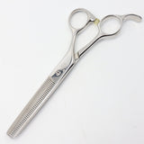 【美品】光シザー THINNING 724 セニング 6インチ オフセットハンドル 40目U溝逆刃 約50% ヒカリ