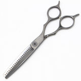 【美品】オオカワプロシザーズ 212 DLC マット×メタルコーティング セニング 5.8インチ メガネハンドル 21目2段エンジェルポケット 約20%〜25%