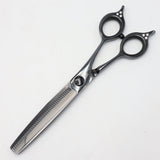 【美品】N.B.A.A. セニングスーパー A6.5 JOEWELL プレミアム NJ-ST3 ブラックチタン 6.5インチ メガネハンドル 42目U溝 約20％ ジョーウェル シザー