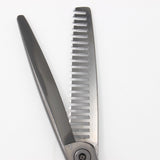 【美品】オオカワプロシザーズ 212 DLC マット×メタルコーティング セニング 5.8インチ メガネハンドル 21目2段エンジェルポケット 約20%〜25%