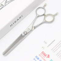 【美品】光シザー TRENDY IV 744 セニング 6インチ メガネハンドル 40目U溝 25% トレンディ ヒカリ
