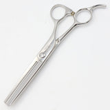 【美品/研磨済】ハシモトリビック Skill-40 セニング 6インチ オフセットハンドル 40目U溝 約30%～35％ シザー