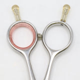 【美品】光シザー T-37 セニング 5.7インチ メガネハンドル 38目U溝 約25% ヒカリ