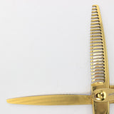 【美品】はさみのルミエール HyPer V L5C25 ゴールドコーティング セニング 6インチ 3Dハンドル 25目L 約30％ シザー レフティ 左利き