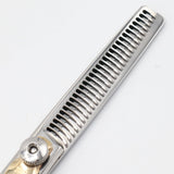 【美品】柳生 レオックス DSM1 セニング 6インチ メガネハンドル 30目フラット 約5%～10% 質感調整用 シザー