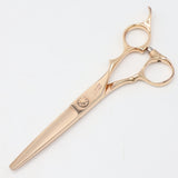 【美品】ハヤシシザース V-Standrd V-AT-6 カットシザー ピンクゴールド 6インチ ハマグリ刃 オフセットハンドル