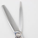 【美品】刃物屋トギノン クイーンサクセススター セニング 5.8インチ メガネハンドル 28目フラット/スリット 約20% シザー トギノン