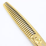 【美品】はさみのルミエール HyPer V L5C25 ゴールドコーティング セニング 6インチ 3Dハンドル 25目L 約30％ シザー レフティ 左利き