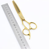 【美品】はさみのルミエール HyPer V L5C25 ゴールドコーティング セニング 6インチ 3Dハンドル 25目L 約30％ シザー レフティ 左利き