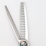 【美品】刃物屋トギノン プレミアムクイーン ツイン セニング 5.8インチ メガネハンドル 22目フラット/スリット2本 約40% トギノン シザー