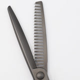 【美品】オオカワプロシザーズ 212 DLC マットコーティング セニング 5.8インチ メガネハンドル 21目2段エンジェルポケット 約20%〜25%