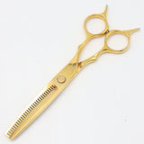 ハヤシシザース V-Thinning V-30RW-WH-6 ゴールドコーティング セニング 6インチ メガネハンドル 30目2段 約25%〜30% ディッシュホイールベアリング