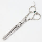 【美品】光シザー TRENDY Ⅲ 732 セニング 6インチ オフセットハンドル 40目フラット 約10% ヒカリ トレンディ3