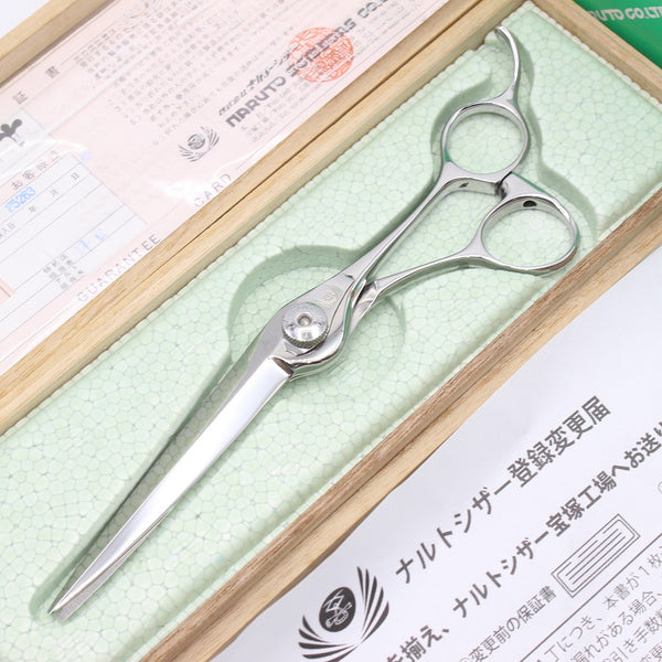 【美品】ナルトシザー RKコンコルドラインZ 無期限点検サービス券付き カットシザー 6.5インチ 片剣刃 ヘネシーオフセットハンドル ロイヤルキングダム