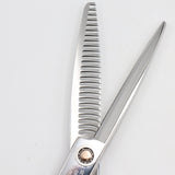 【美品】武芸 パワーロックシステムシザー Azare L-ASA25 セニング 6インチ 3Dハンドル 25目L 約25%〜30% レフティ 左利き