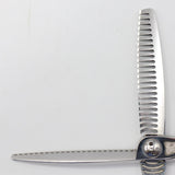 【美品】刃物屋トギノン クイーンサクセス ダイナ セニング 5.8インチ メガネハンドル 26目フラット 3本スリット 約70% シザー トギノン