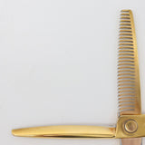 ハヤシシザース V-Thinning V-30RW-WH-6 ゴールドコーティング セニング 6インチ メガネハンドル 30目2段 約25%〜30% ディッシュホイールベアリング