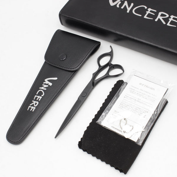 ViNCERE SP60S 特殊粉末鋼 ブラックコーティング カットシザー 6インチ ハマグリ刃 3Dハンドル ヴィンチェーレ