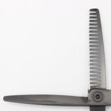 【美品】オオカワプロシザーズ 212 DLC マット×メタルコーティング セニング 5.8インチ メガネハンドル 21目2段エンジェルポケット 約20%〜25%