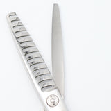 【美品】喜多アイディア RATIO 80 セニング 6インチ メガネハンドル 14目フラット 約40%～45% シザー