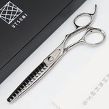 【美品】内海シザー U&U DOUBLE38 ダブルセニング 6インチ 3Dハンドル 14目 約35% ウツミ