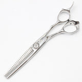 【美品/研磨済】菊星シザー SPEED MAX is T-35 セニング 6インチ 3Dハンドル 23目2段溝 約25％〜30％ スピードマックス