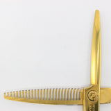 【美品】はさみのルミエール HyPer V L5C25 ゴールドコーティング セニング 6インチ 3Dハンドル 25目L 約30％ シザー レフティ 左利き