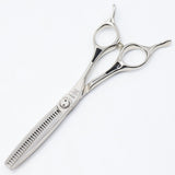 【美品】刃物屋トギノン クイーンサクセススター セニング 5.8インチ メガネハンドル 28目フラット/スリット 約20% シザー トギノン