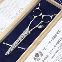【美品】ナルトシザー ドレスライン 無料修理3回あり セニング 5.6インチ メガネハンドル 13目 約20%