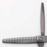 【美品】オオカワプロシザーズ 212 DLC マット×メタルコーティング セニング 5.8インチ メガネハンドル 21目2段エンジェルポケット 約20%〜25%